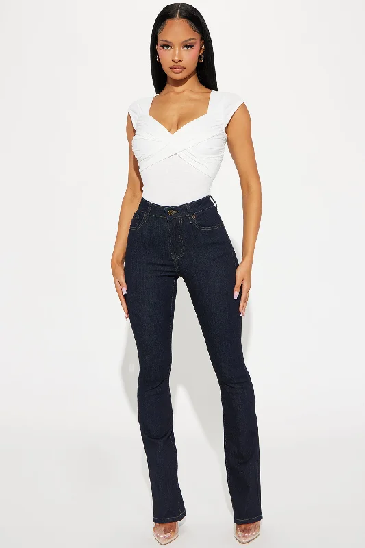 Don't Wait Up Short Sleeve Bodysuit - Ivory