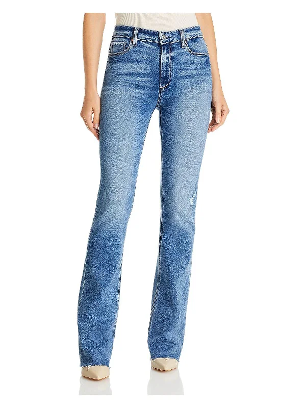 Laurel Canyon  Womens High Rise Faded Bootcut Jeans