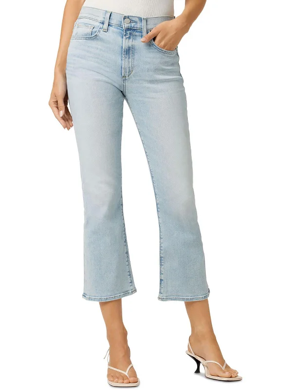 The Callie Womens Cropped High Rise Bootcut Jeans