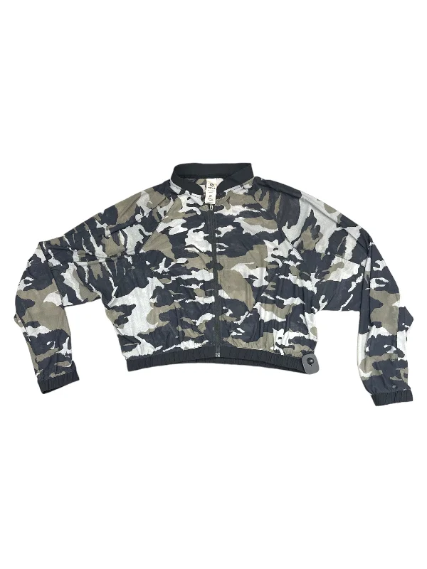 Camouflage Print Athletic Jacket Mono B, Size M