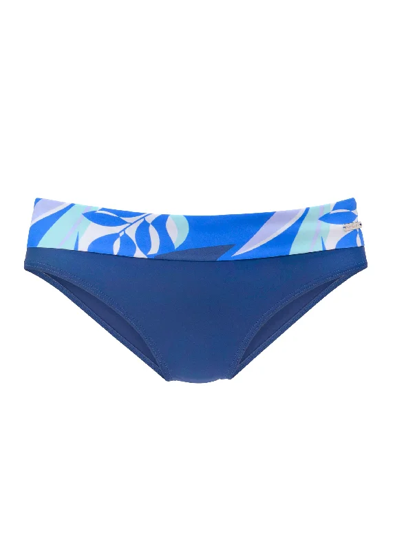 Mid-rise moderate bottom - Blue & White Tropic