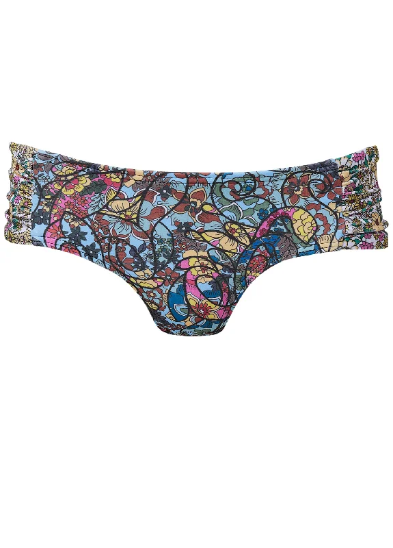 Ruched side bottom - Floral Mosaic