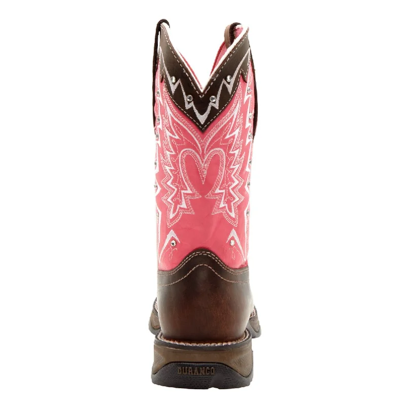 Durango Womens Pink Leather Breast Cancer Western Cowboy Boots