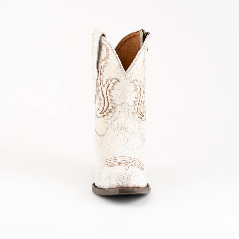 Ferrini Womens Molly R-Toe White Leather Cowboy Boots