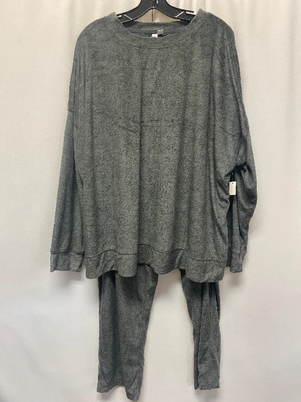 Grey Pajamas 2pc Joyspun, Size 3x