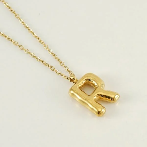 18K Gold Plated Initial Necklace