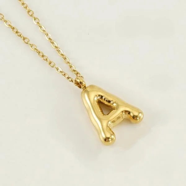 18K Gold Plated Initial Necklace