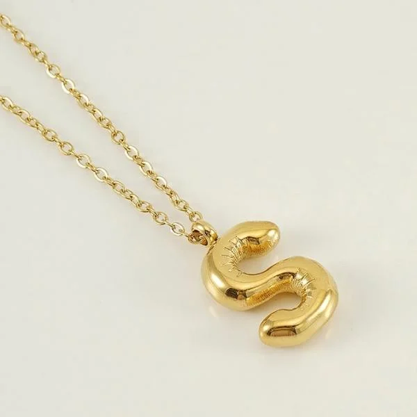 18K Gold Plated Initial Necklace