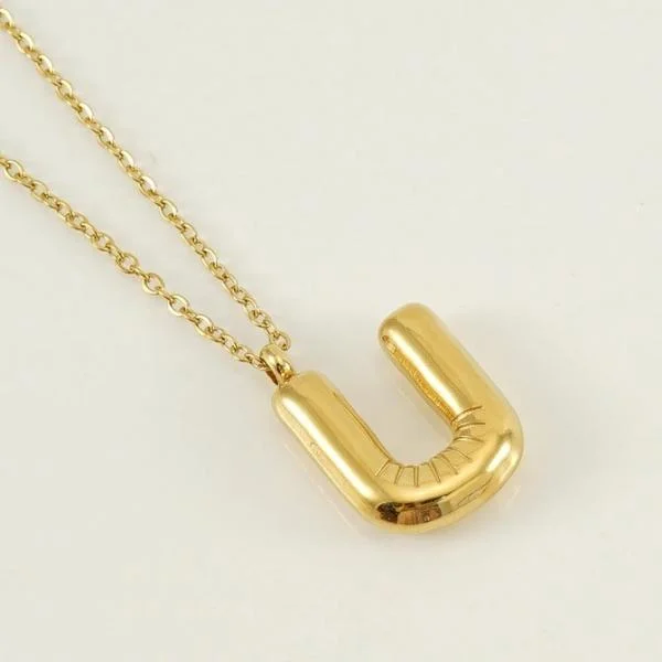 18K Gold Plated Initial Necklace