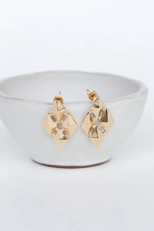 FINAL SALE - Adrianna Gold Statement Stud Earrings