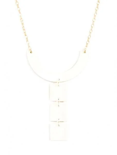 Cream Climbing Trio Necklace