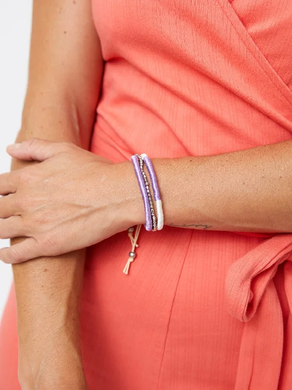 Friendship Threaded Bracelet - Lavender