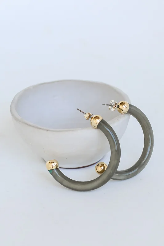 FINAL SALE - Indie Olive Acrylic Hoop Earrings