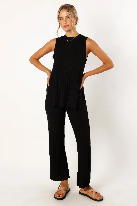 Agnes Knit Pant - Black