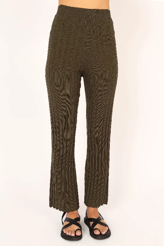 Agnes Knit Pant - Khaki