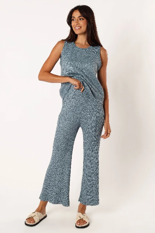 Anna Knitted Set - Dusty Blue