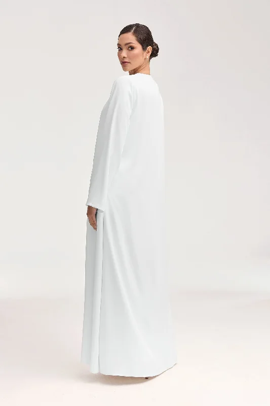 Asalah Open Abaya - White