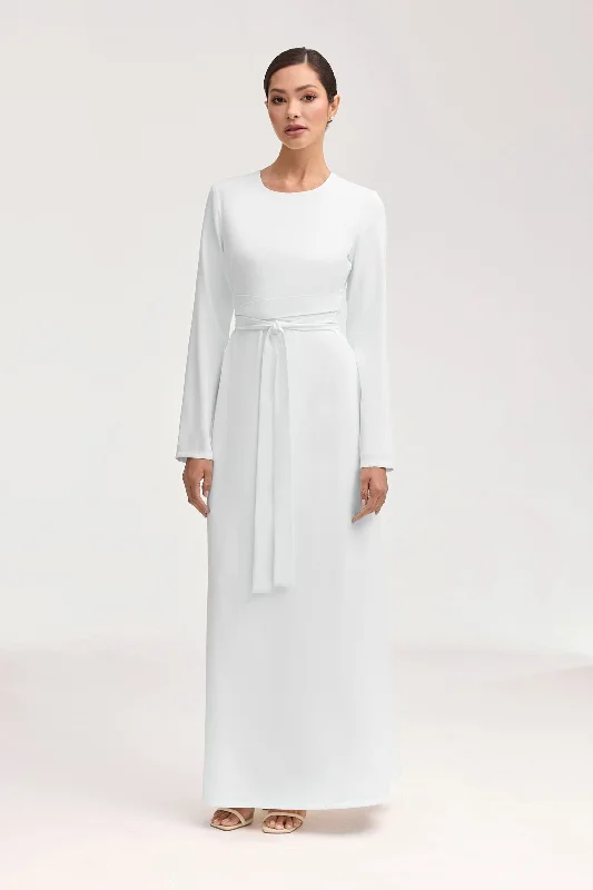 Asalah Open Abaya - White