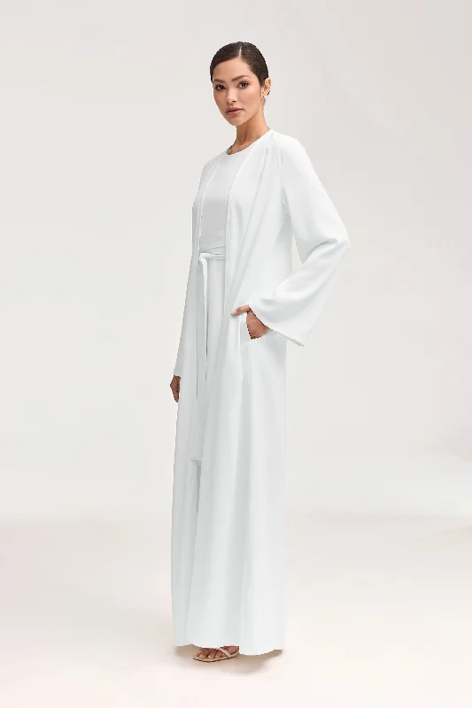 Asalah Open Abaya - White