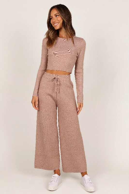 Ayers Long Sleeve Set - Mocha