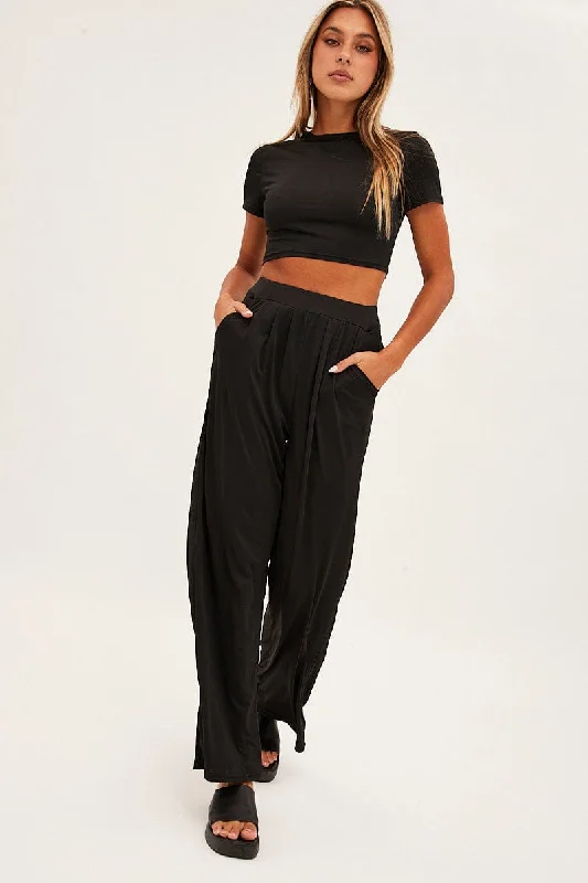 Black Jersey Loungewear