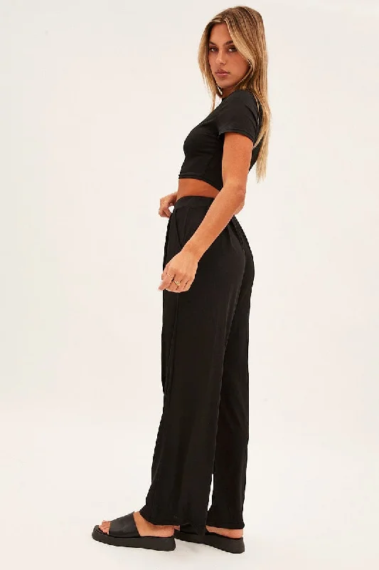 Black Jersey Loungewear