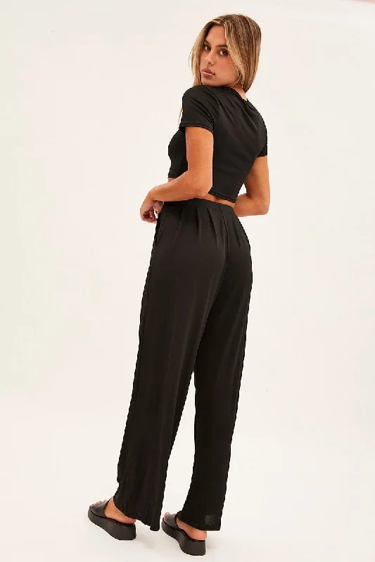 Black Jersey Loungewear