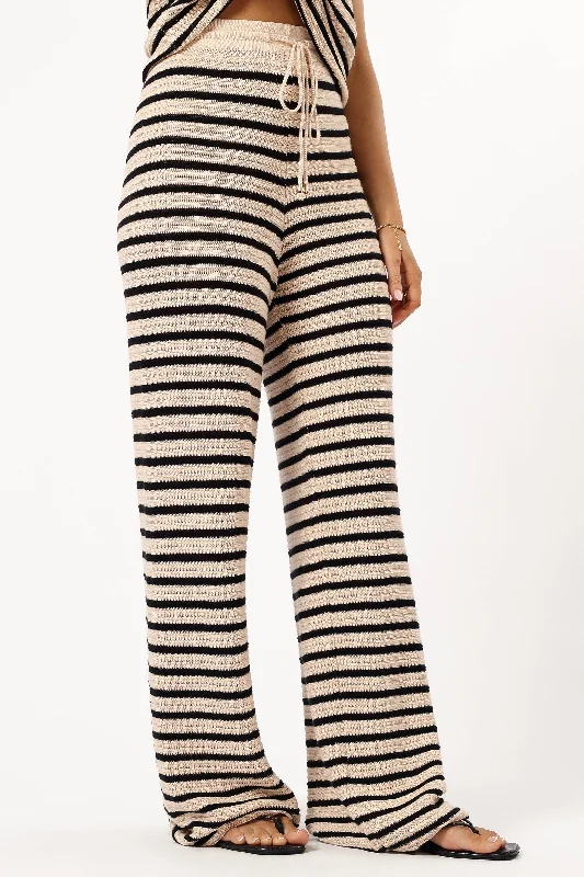 Cherie Knit Pant - Sand Black