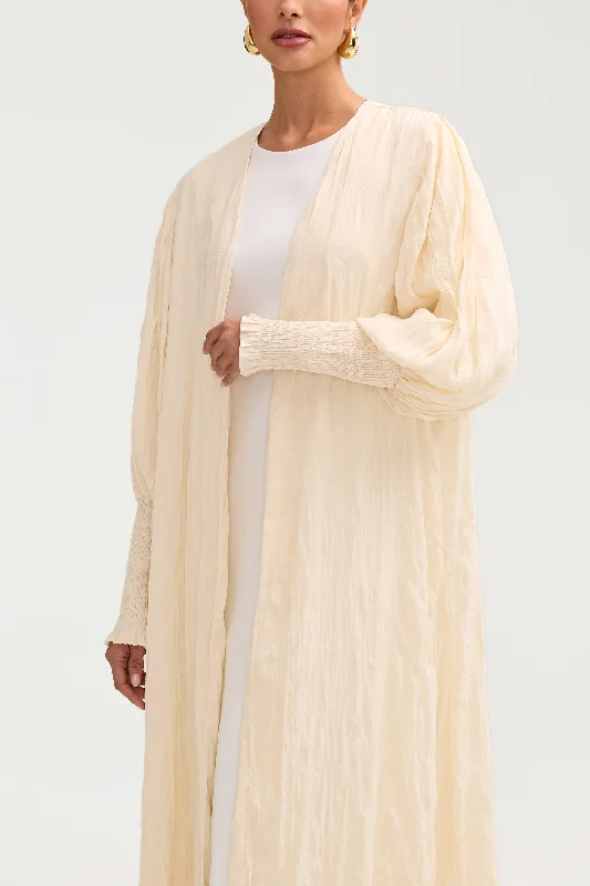 Deena Open Abaya - Coconut