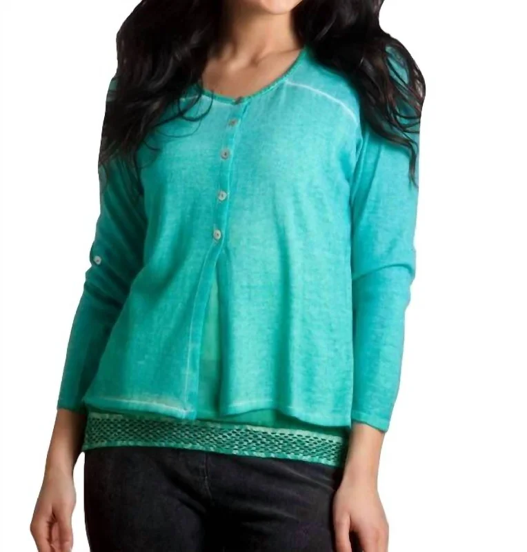 Faux Layered Set In Teal