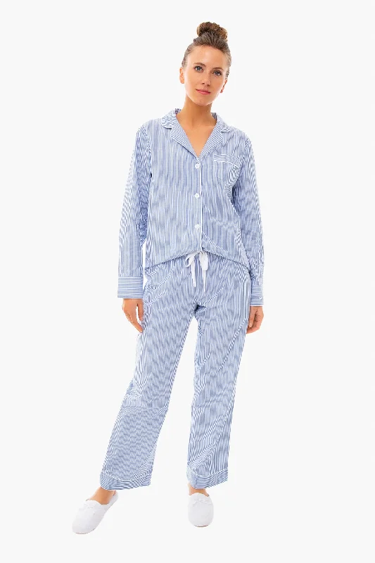 French Blue Seersucker Pajama Set