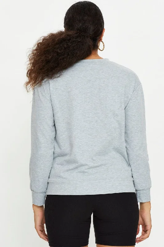 Grey Cut Out Sweater