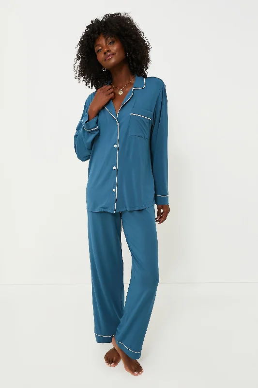 Heritage Blue Gisele Long PJ Set