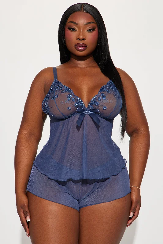 Late Night Obsession Cami 2 Piece Set - Blue