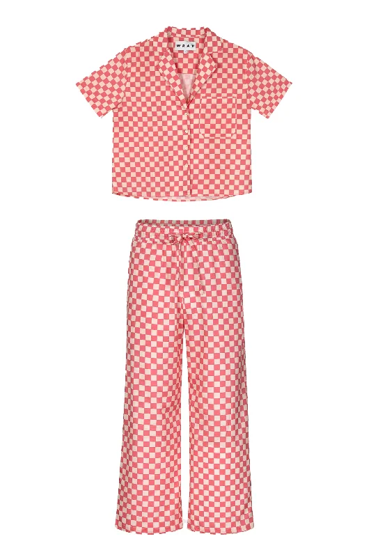 Long Lounge Set - Watermelon Check