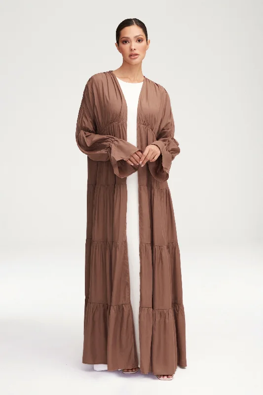 Malika Open Abaya - Pecan