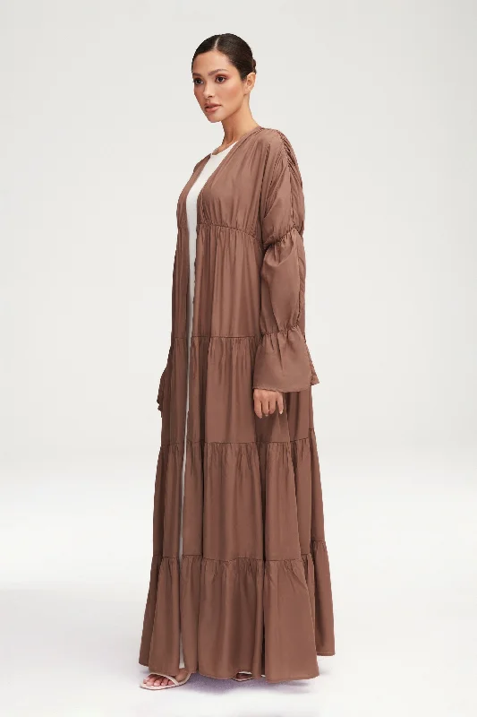 Malika Open Abaya - Pecan