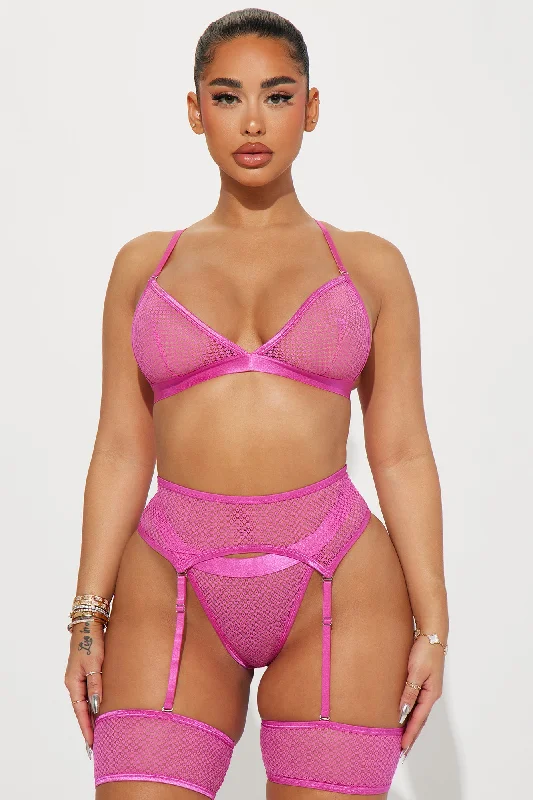 Missing You Mesh 3 Piece Set - Pink