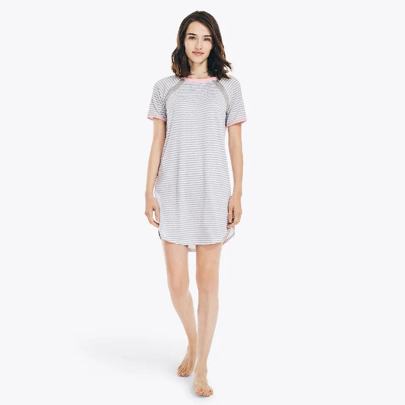 Nautica Womens Striped Sleep Dress