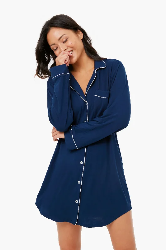 Navy Gisele Sleepshirt