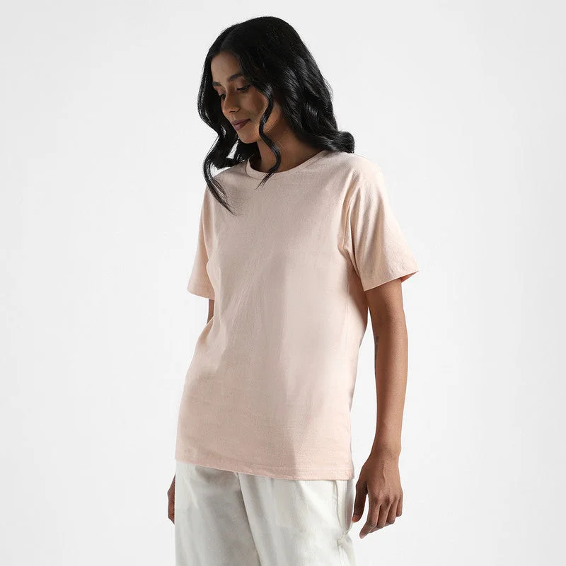 Organic Cotton T-Shirt for Women | Natural Dyed | Baby Pink