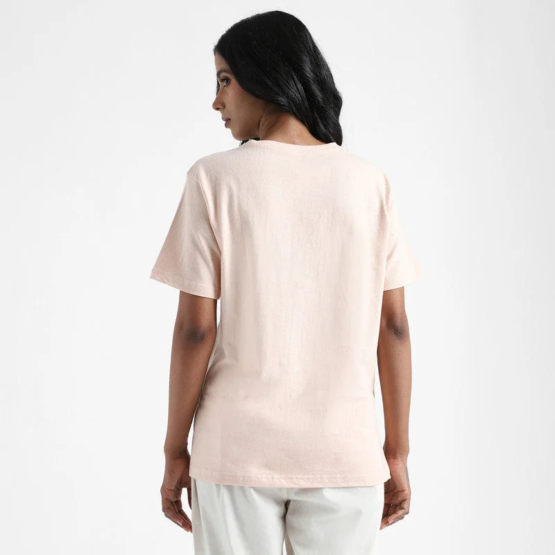 Organic Cotton T-Shirt for Women | Natural Dyed | Baby Pink