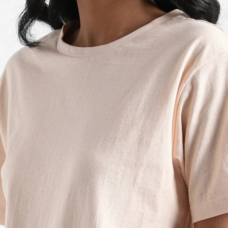 Organic Cotton T-Shirt for Women | Natural Dyed | Baby Pink