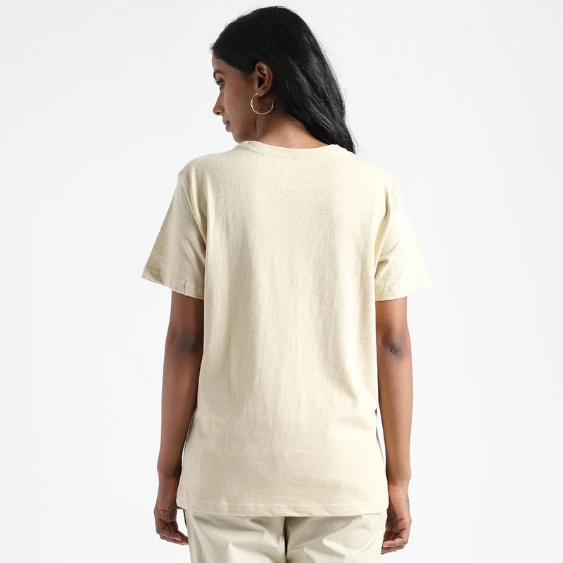 Organic Cotton T-Shirt for Women | Natural Dyed | Lemon Yellow