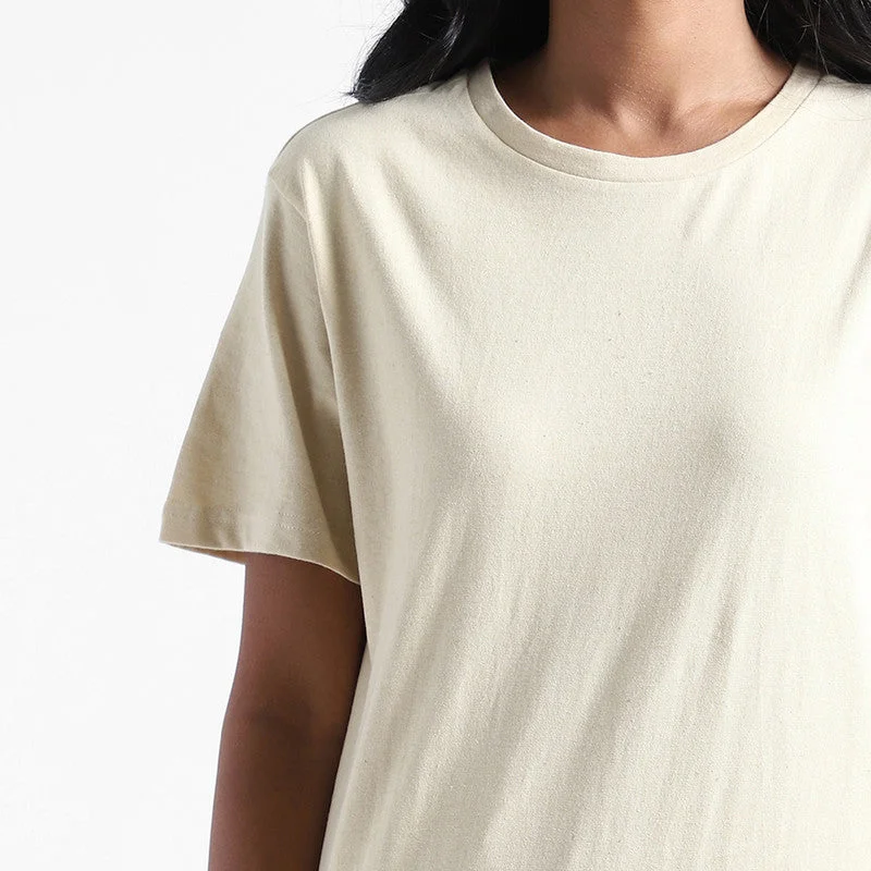 Organic Cotton T-Shirt for Women | Natural Dyed | Lemon Yellow