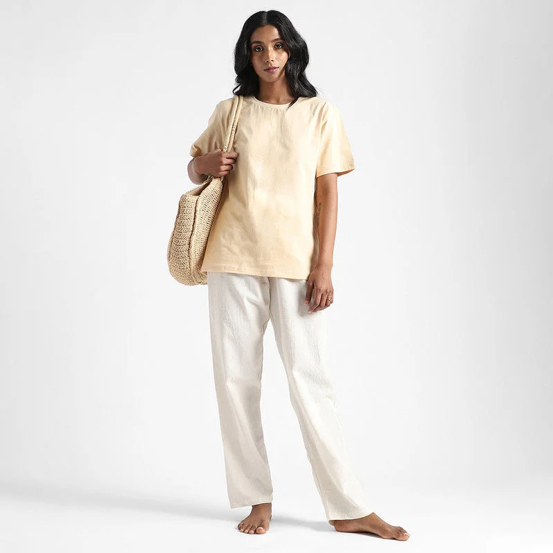 Organic Cotton T-Shirt for Women | Natural Dyed | Rust Cream