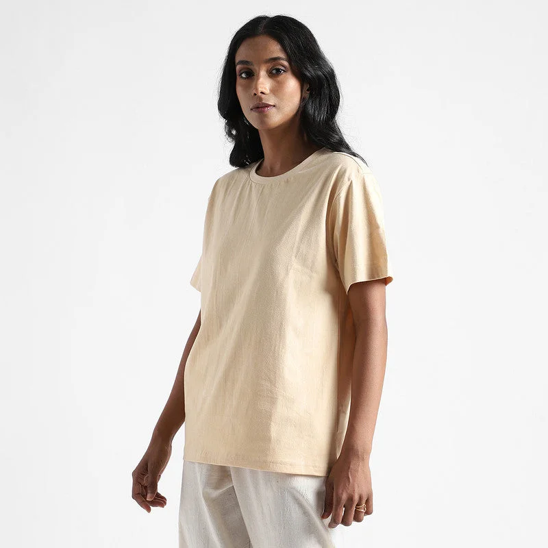 Organic Cotton T-Shirt for Women | Natural Dyed | Rust Cream