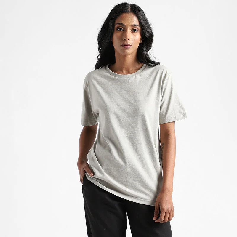 Organic Cotton T-Shirt for Women | Natural Dyed | Slate Grey