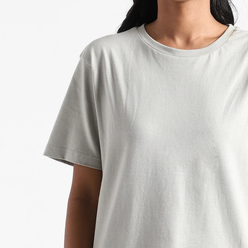 Organic Cotton T-Shirt for Women | Natural Dyed | Slate Grey