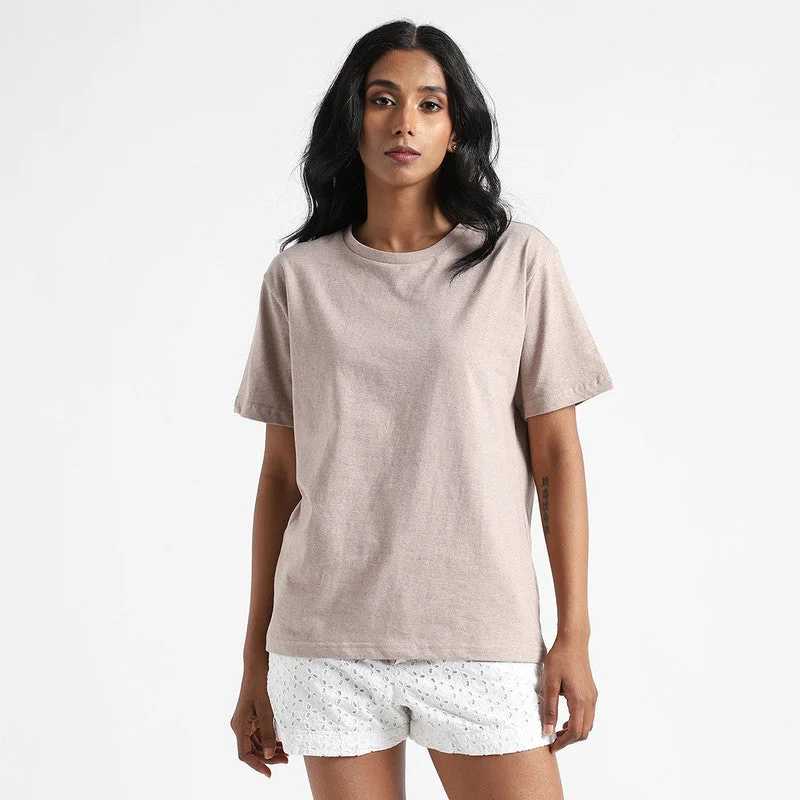 Organic Cotton T-Shirt for Women | Natural Dyed | Soil Brown